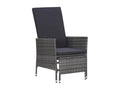 50 x 50 x 45 cm Patio Furniture Set 2-piece Resin Wicker Resin Gray