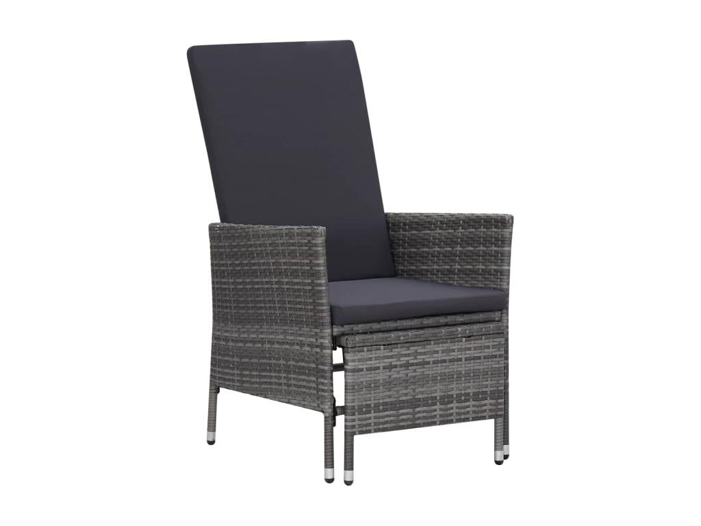 50 x 50 x 45 cm Patio Furniture Set 2-piece Resin Wicker Resin Gray