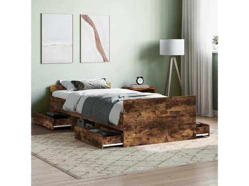 100 x 200 cm Bed Frame without Mattress Wood Brown