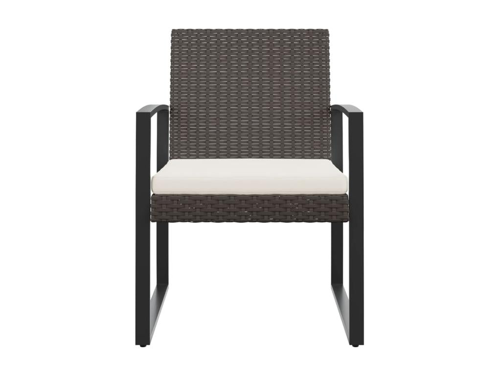 61 x 61 x 62 cm Chair Set of 2 Wood Rattan Black
