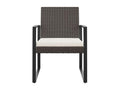 61 x 61 x 62 cm Chair Set of 2 Wood Rattan Black