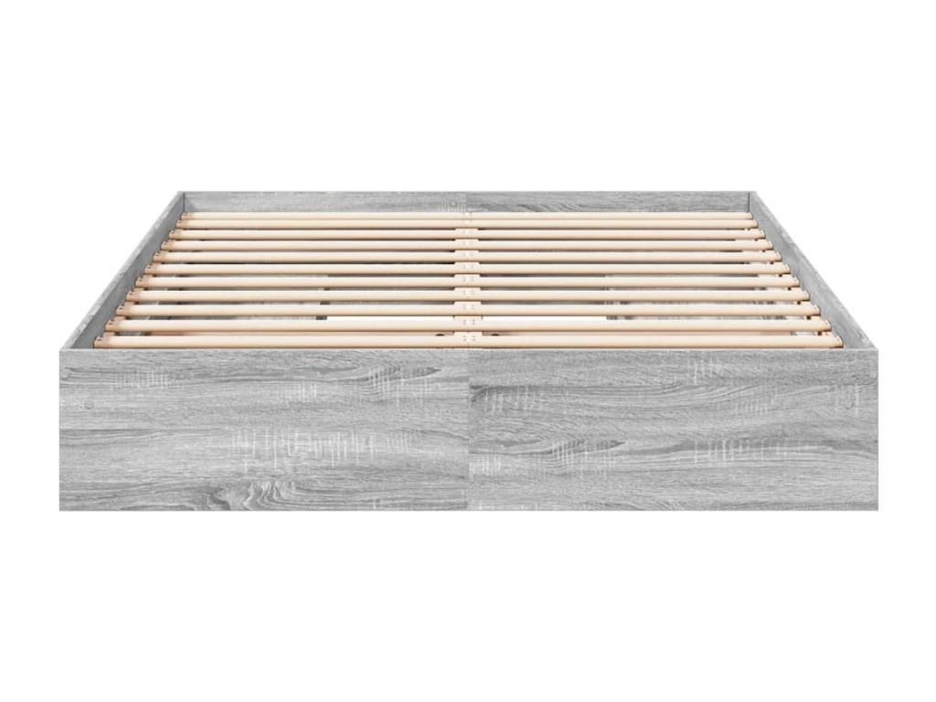 160 x 200 cm Bed Frame Wood Gray