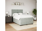 160 x 200 cm Box Spring Bed Velvet Gray