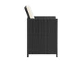 54 x 61 x 89 cm Chair Set of 4 Wood Resin Wicker Black