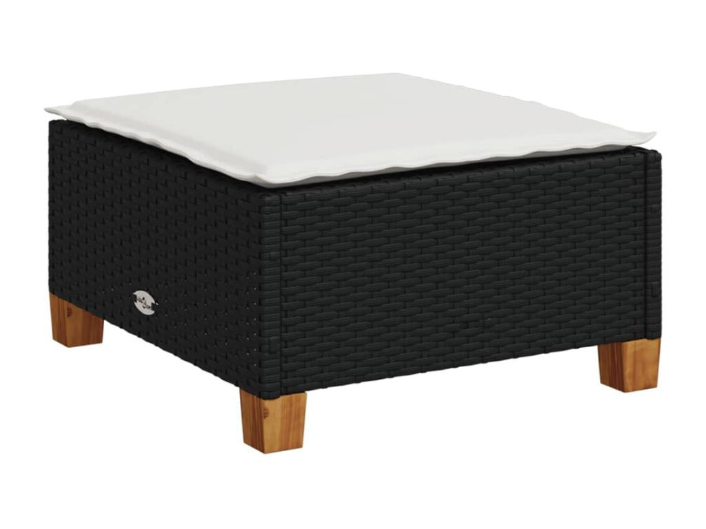 62 x 69 x 62 cm Patio Furniture Set 9-piece Resin Wicker Resin Black