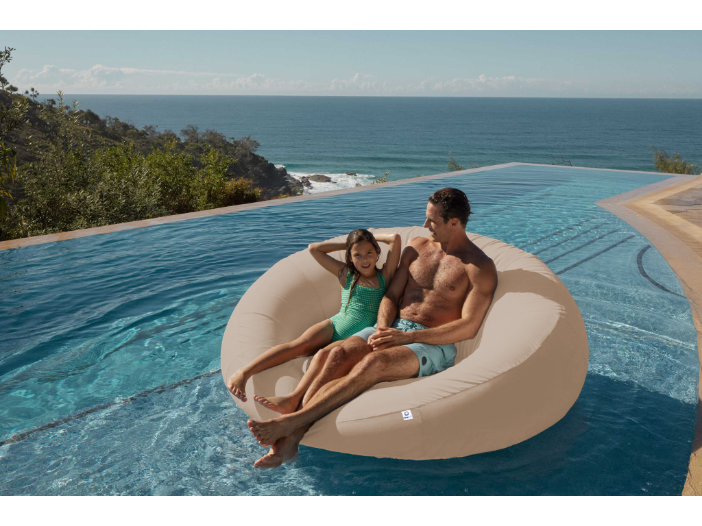 140 x 120 x 60 cm Ottoman Wood Beige