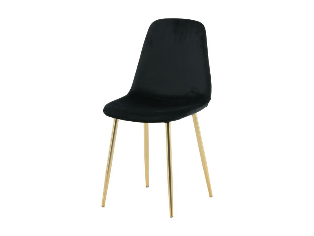 44 x 52 x 86 cm Chair Velvet Black