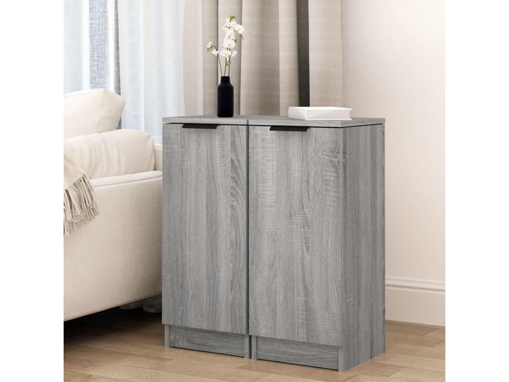30 x 30 x 70 cm Sideboard Wood Gray