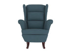 78 x 93 x 97 cm Armchair Solid Wood Velvet Blue