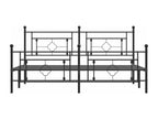 180 x 200 cm Bed Frame Metal Steel Black