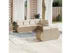 65 x 62 x 69 cm Patio Furniture Set 7-piece Resin Wicker Resin Beige