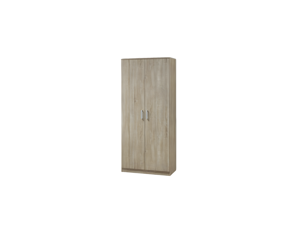 80 x 52 x 184 cm Wardrobe 2-door Wood Brown