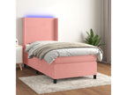 80 x 200 cm Box Spring Bed Velvet Pink
