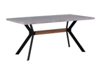 90 x 160 x 75 cm Dining Table Wood Concrete Finish Gray