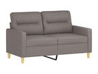 138 x 77 x 80 cm Sofa Fabric Metal Taupe