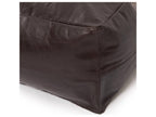 60 x 60 x 30 cm Ottoman Leather Black