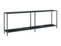 220 x 35 x 75.5 cm Console Table Glass Black