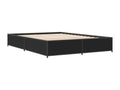 120 x 200 cm Bed Frame Wood Metal Black