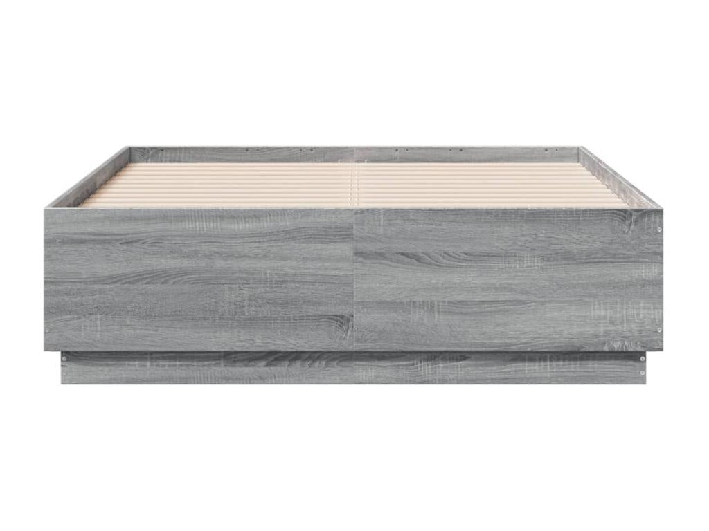 120 x 190 cm Bed Frame Wood Gray