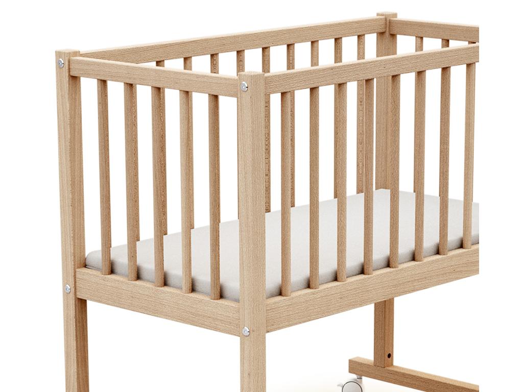 40 x 80 cm Crib Wood Light Natural