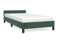90 x 200 cm Bed Frame without Mattress Velvet Green