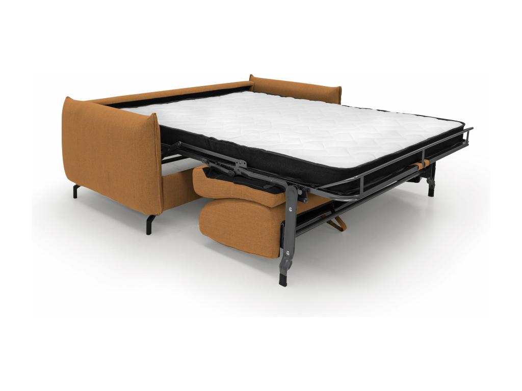 120 x 197 cm Sleeper Sofa Fabric Black