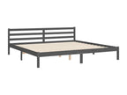 200 x 200 cm Bed Frame without Mattress Solid Wood Gray