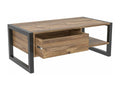 105 x 40 x 55 cm Coffee Table Wood Metal Black