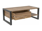 105 x 40 x 55 cm Coffee Table Wood Metal Black