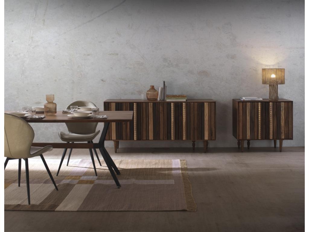 85 x 45 x 78 cm Sideboard 2-door Wood Dark Natural