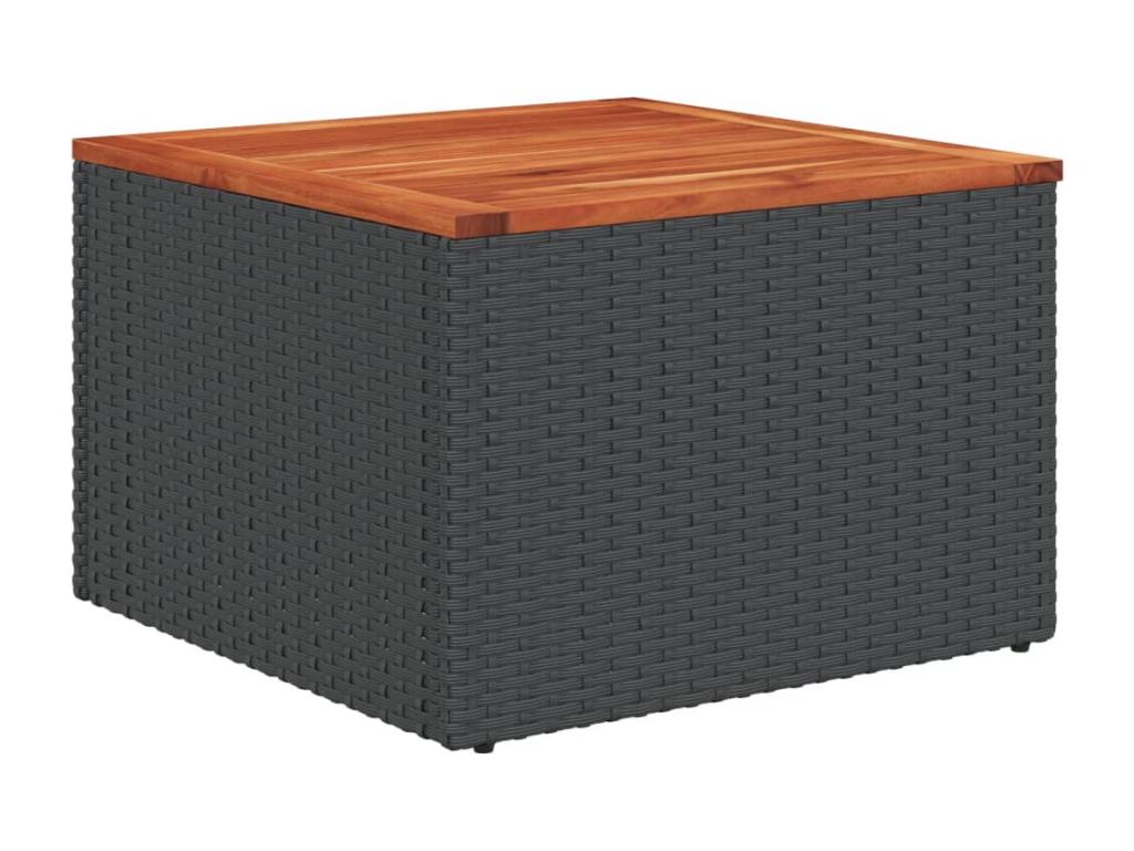 55 x 55 x 37 cm Patio Furniture Set 8-piece Resin Wicker Resin Black