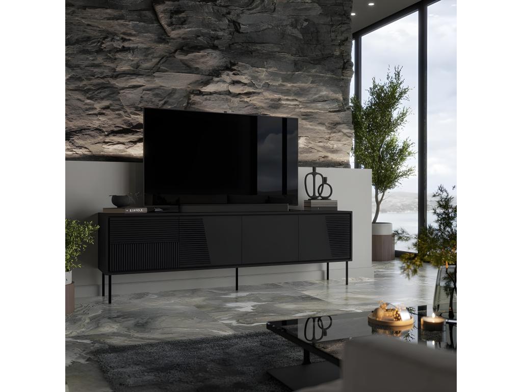 200 x 38 x 62 cm TV Stand Wood White
