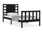 195 x 95 x 100 cm Bed Frame Solid Wood Black