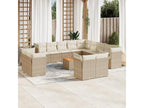 55 x 55 x 37 cm Patio Furniture Set 14-piece Resin Wicker Resin Beige