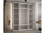 200 x 60 x 235 cm Wardrobe 3-door Wood White