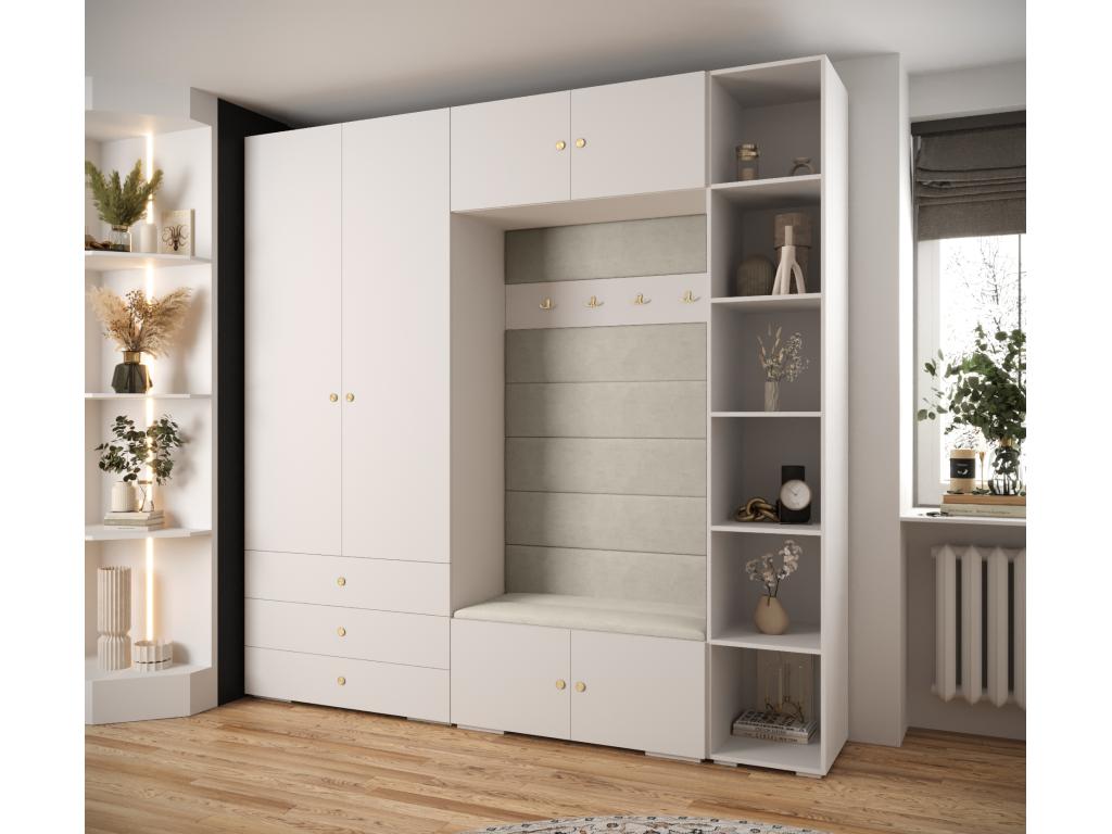 240 x 47 x 236 cm Wardrobe White