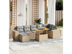 100 x 55 x 73 cm Patio Furniture Set 8-piece Resin Wicker Resin Beige
