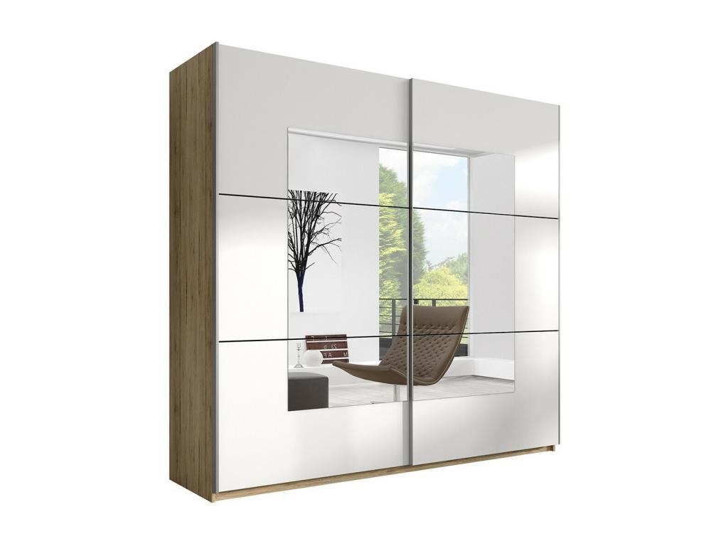 220 x 61 x 210 cm Wardrobe 2-door Wood Brown