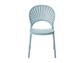 119 x 68 x 78 cm Chair Set of 4 Rattan Blue