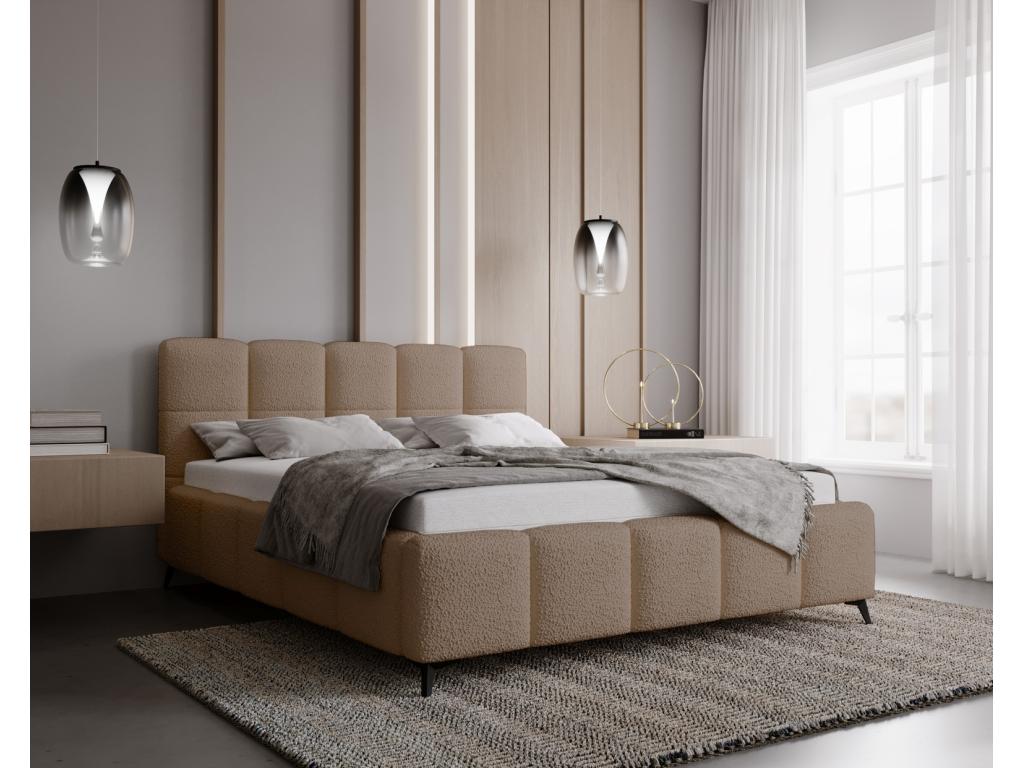 160 x 200 cm Box Spring Bed Wood Beige