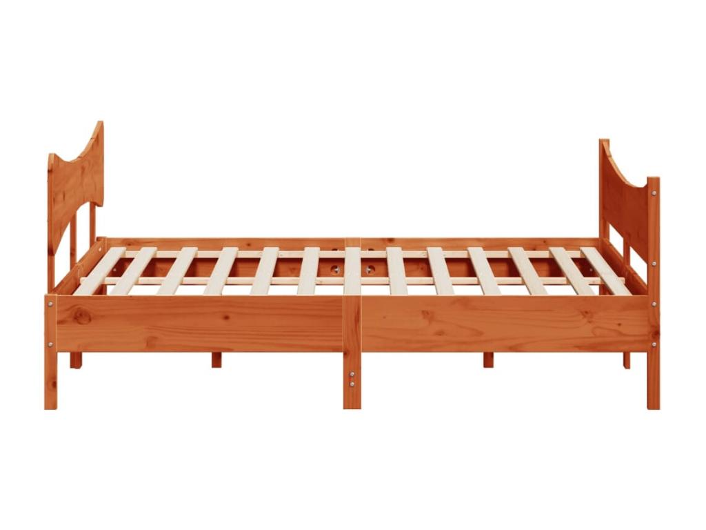 200 x 200 cm Bed Frame Wood Brown