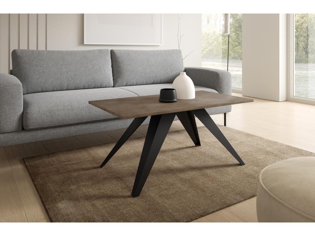 120 x 60 x 48 cm Coffee Table Wood Gray