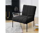 70 x 75 x 80 cm Armchair Fabric Metal Black