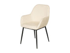 58 x 60 x 84 cm Chair Fabric Metal Beige