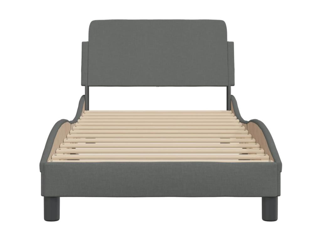 80 x 200 cm Bed Frame without Mattress Fabric Gray