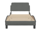80 x 200 cm Bed Frame without Mattress Fabric Gray