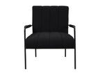 70 x 75 x 80 cm Armchair Fabric Metal Black