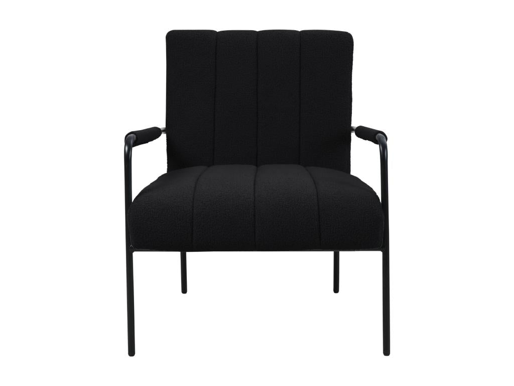 70 x 75 x 80 cm Armchair Fabric Metal Black