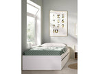 96 x 195 cm Box Spring Bed Wood White
