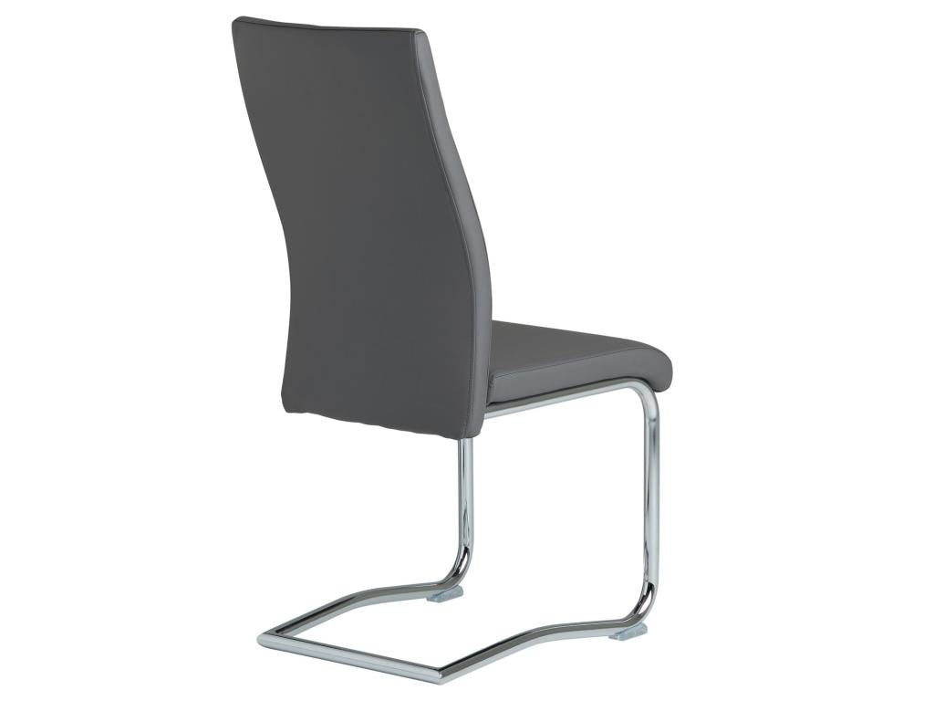 43 x 60 x 98 cm Chair Set of 4 Metal Gray